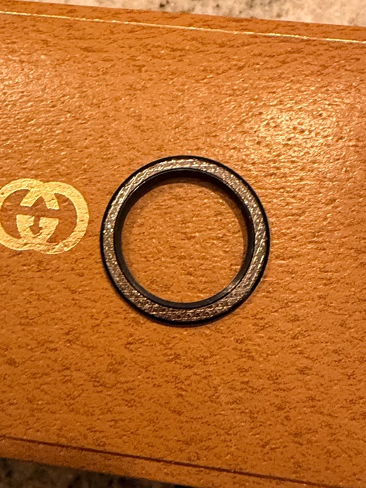 Rare Gucci Black Diamond Cut Bezel